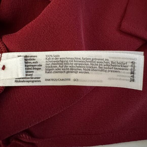 EILEEN FISHER Blouse XL Georgette Crepe Classic Collard Button Down Silk Career - Picture 10 of 12